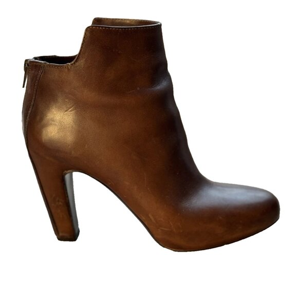 Vince Brown Leather Booties Boots Size 9.5 - Picture 10 of 10